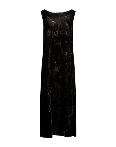 Avant Toi Woman Midi Dress Black Size L Viscose, Wool, Elastane