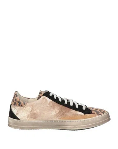 Avant Toi Woman Sneakers Sand Size 7 Leather, Textile Fibers