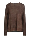 Avant Toi Woman Sweater Brown Size S Merino Wool, Cashmere, Lurex