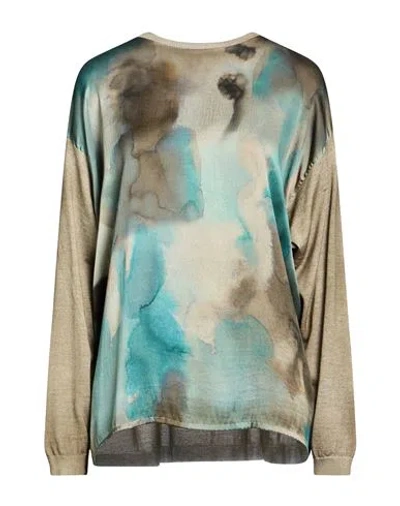 Avant Toi Woman Sweater Khaki Size L Cashmere, Silk In Multi