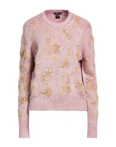 Avant Toi Woman Sweater Light Pink Size L Cotton, Polyamide, Elastane