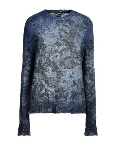 Avant Toi Woman Sweater Navy Blue Size M Cotton, Polyamide, Elastane