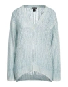 Avant Toi Woman Sweater Pastel Blue Size Xs Cashmere, Silk In Blue