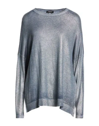 Avant Toi Woman Sweater Slate Blue Size M Cashmere, Silk In Gray