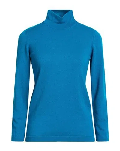 Avant Toi Woman Turtleneck Azure Size 8 Cashmere In Blue