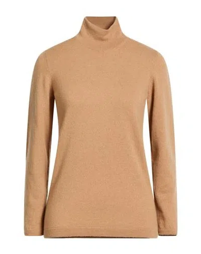 Avant Toi Woman Turtleneck Sand Size 8 Cashmere In Nude