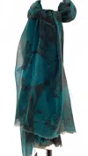 Avant Toi Women's Modal Scarf With Brushes In Irish In Green