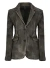 Avant Toi Grey Wool And Cashmere Blazer In Gray