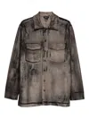 Avant Toi Abstract-print Button-down Shirt In Brown