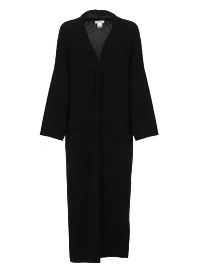 Avant Toi Wool And Cashmere Long Cardigan In Black