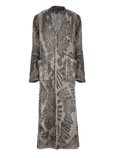 AVANT TOI WOOL AND CASHMERE LONG CARDIGAN