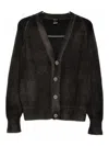 Avant Toi Wool And Cashmere V-necked Cardigan In Black