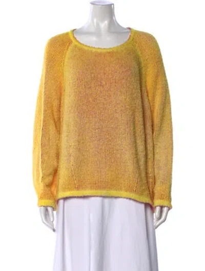 Pre-owned Avant Toi Wool Crew Neck Sweater In Yellow
