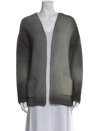 Pre-owned Avant Toi Wool Open Front Sweater In Gray