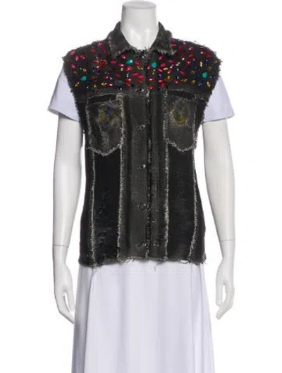 Pre-owned Avant Toi Wool Printed Vest In Gray