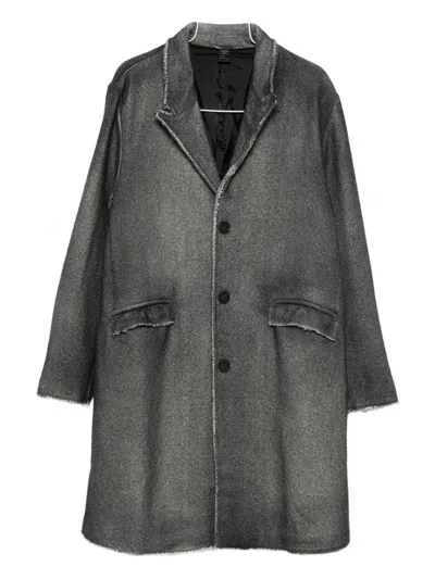 Avant Toi Wool Single-breasted Coat In Black