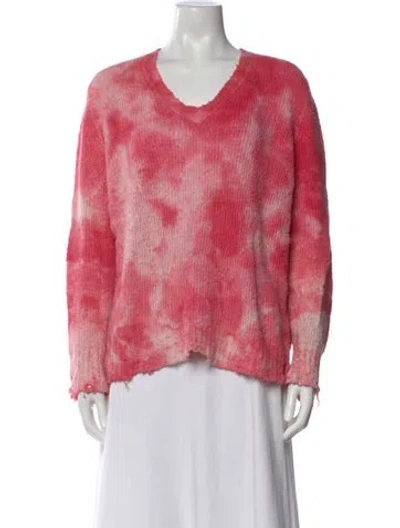 Pre-owned Avant Toi Wool Tie-dye Print Sweater In Pink