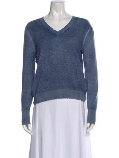 Pre-owned Avant Toi Wool V-neck Sweater In Blue
