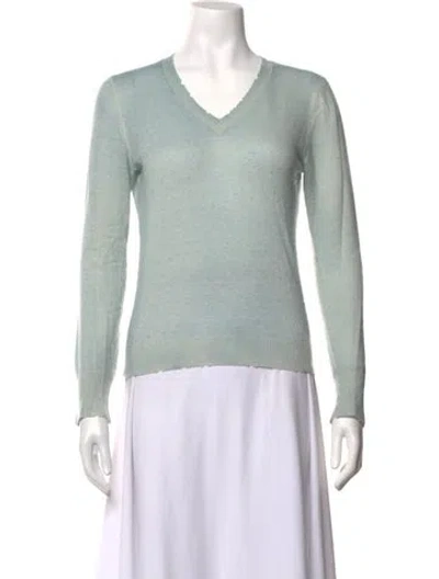 Pre-owned Avant Toi Wool V-neck Sweater In Blue