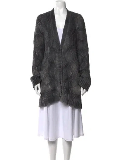 Pre-owned Avant Toi Wool V-neck Sweater In Grey