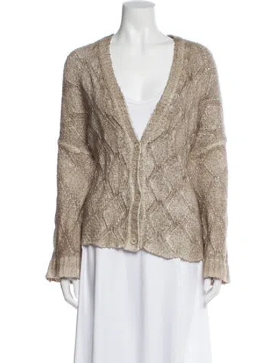 Pre-owned Avant Toi Wool V-neck Sweater In Neutral