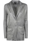Avant Toi Wrinkled Stich Rever Jacket With Lamination Clothing In Ice