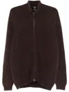 Avant Toi Zip-up Cardigan In Brown