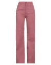 Avantgar Denim By European Culture Woman Pants Antique Rose Size 30 Cotton, Elastane In Pink