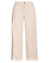 Avantgar Denim By European Culture Woman Pants Beige Size 31 Cotton, Polyester, Rubber