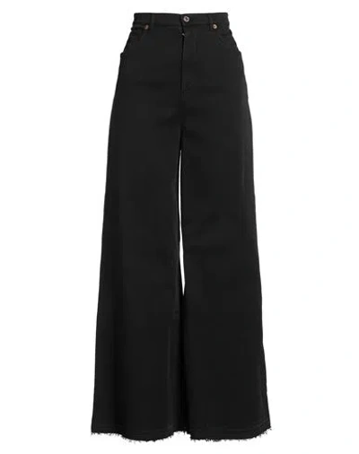 Avantgar Denim By European Culture Woman Pants Black Size 30 Cotton, Polyester, Rubber