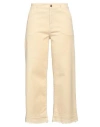 Avantgar Denim By European Culture Woman Pants Pastel Yellow Size 31 Cotton, Polyester, Elastane In Yellow