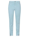 Avantgar Denim By European Culture Woman Pants Sky Blue Size 26 Cotton, Polyester, Rubber In Blue