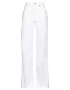 Avantgar Denim By European Culture Woman Pants White Size 30 Cotton, Elastane In White