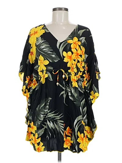 Pre-owned Avanti 3/4 Sleeve Blouse In Black