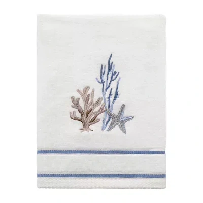 Avanti Abstract Coastal Beach + Nautical Hand Towel In White