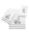 Avanti Abstract Coastal Seashells Coral Bath Towels In White