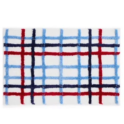 Avanti Americana Plaid Bath Rug In Blue