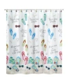 Avanti Beach Mode Flip-flop Motif Resin Shower Curtain, 72" X 72" In Multi