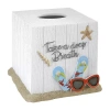 Avanti Beach Mode Tissue Box Cover In White