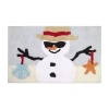 Avanti Beach Snowman Bath Rug In Blue