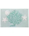 Avanti Beachcomber Seashells Cotton Bath Rug, 20" X 30" In Green