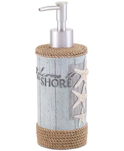 Avanti Beachcomber Seashells Resin Soap/lotion Dispenser In Green