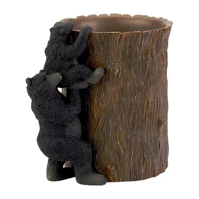 Avanti Black Bear Lodge Wastebasket In Multi