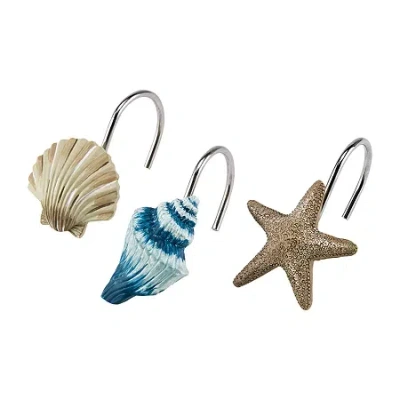 Avanti Blue Lagoon Shower Curtain Hooks In Multi