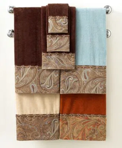Avanti Bradford Paisley Swirls Cotton Bath Towels In Java