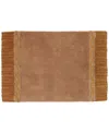 Avanti Braided Medallion Colorblocked Bath Rug, 20" X 30" In Gold