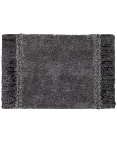Avanti Braided Medallion Colorblocked Bath Rug, 20" X 30" In Gray