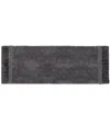 Avanti Braided Medallion Colorblocked Bath Rug, 24" X 60" In Gray