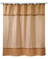 Avanti Braided Medallion Colorblocked Granite Shower Curtain In Gold