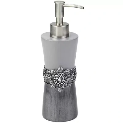 Avanti Braided Medallion Soap/lotion Dispenser In Gray